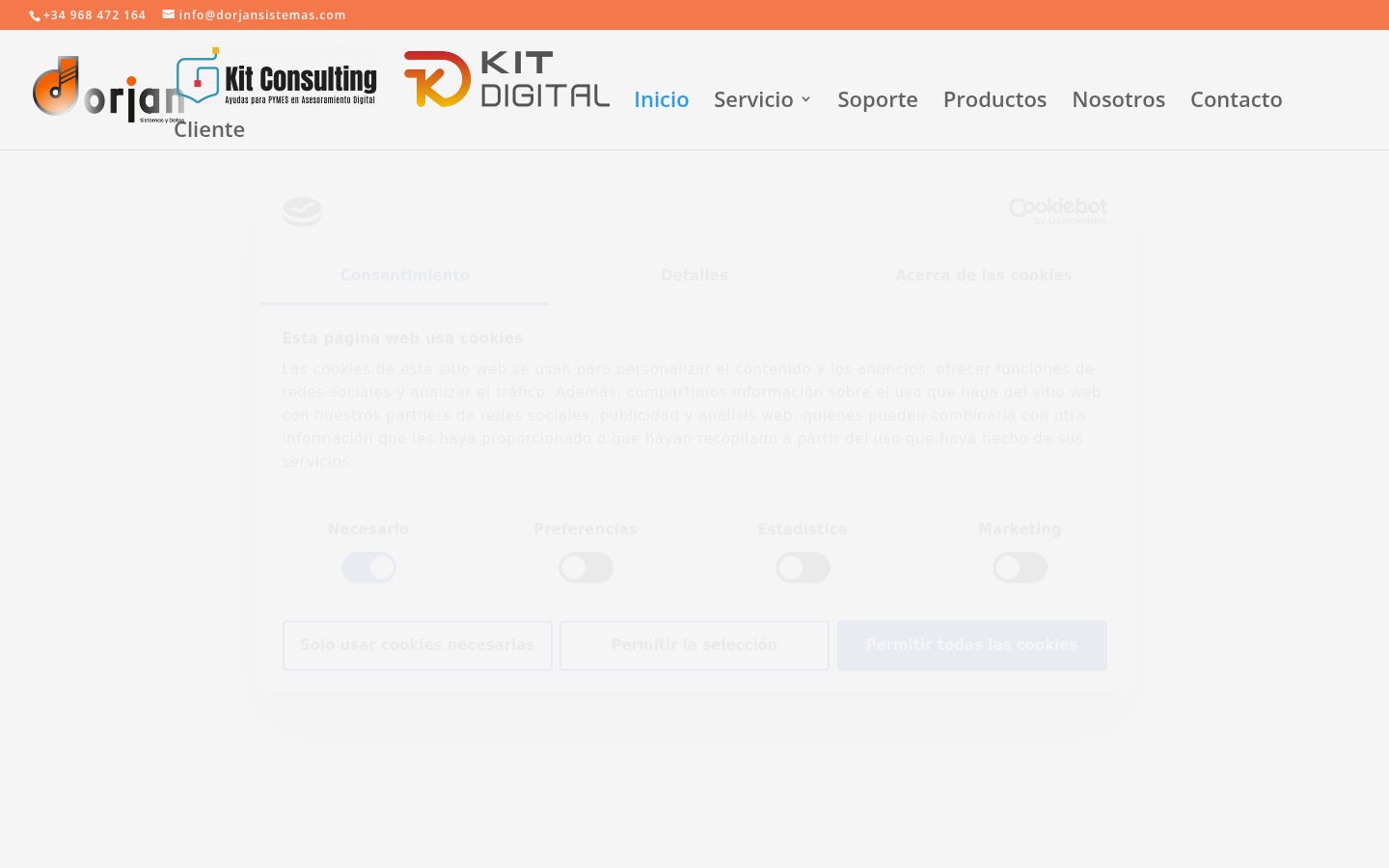 Capture d'écran de la bannière de consentement affichée avant toute interaction