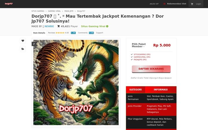 Screenshot of dorjp707.com
