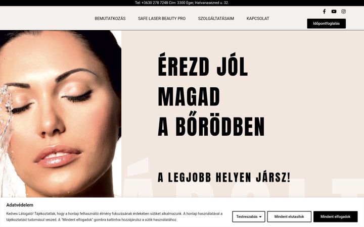 Screenshot of dorkakozmetikaeger.hu