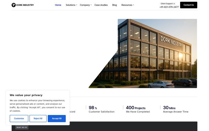 Screenshot of dorkindustry.com