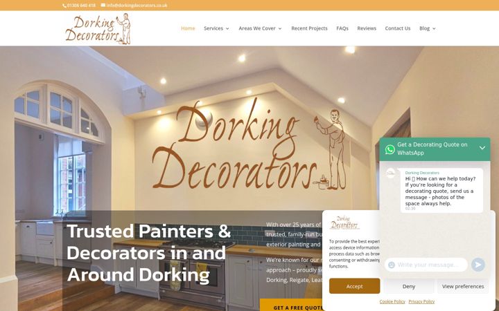 Screenshot of dorkingdecorators.co.uk
