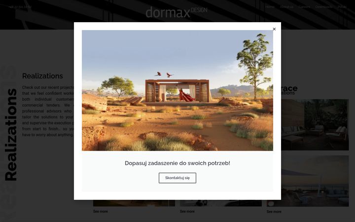 Snímek obrazovky dormaxdesign.pl