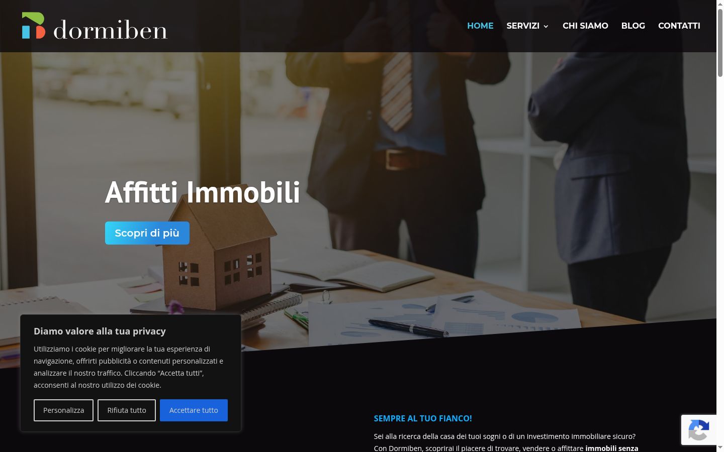Screenshot des Einwilligungsbanners vor jeglicher Interaktion