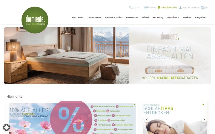 Screenshot of dormiente.com