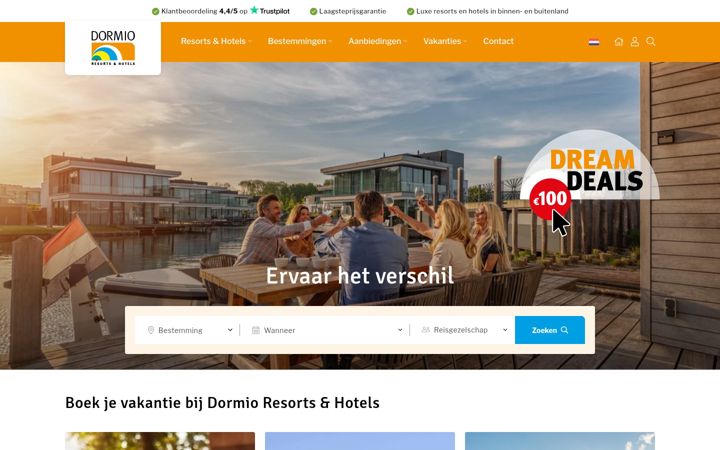 Screenshot of dormio.nl