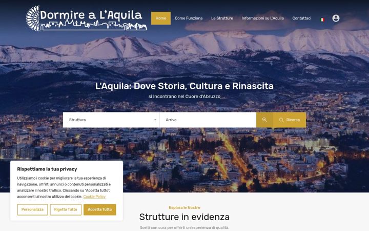 Screenshot di dormirealaquila.it