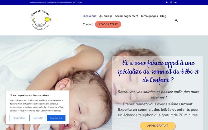 Screenshot of dormiretsepanouir.fr