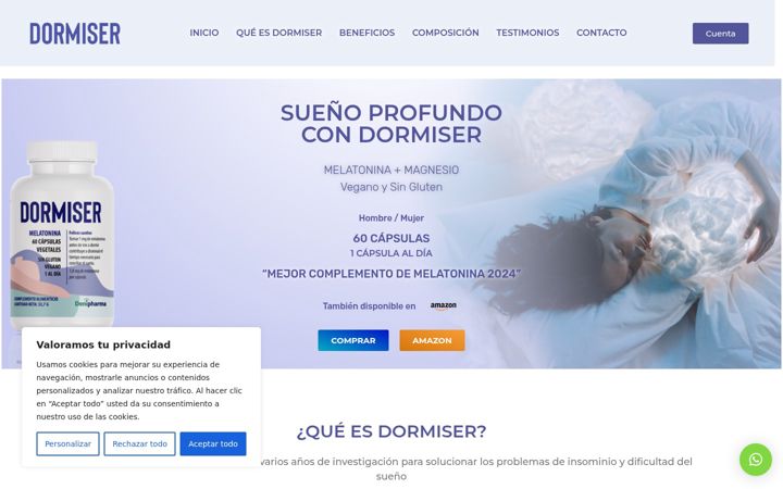 Screenshot of dormiser.com