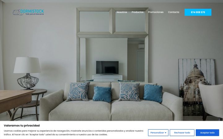 Screenshot of dormistock.com