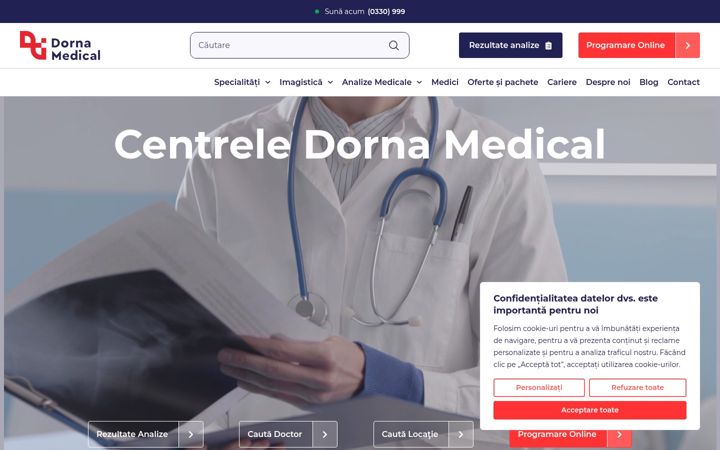 Screenshot of dornamedical.ro