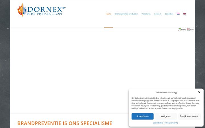 Skjámynd af dornex.nl