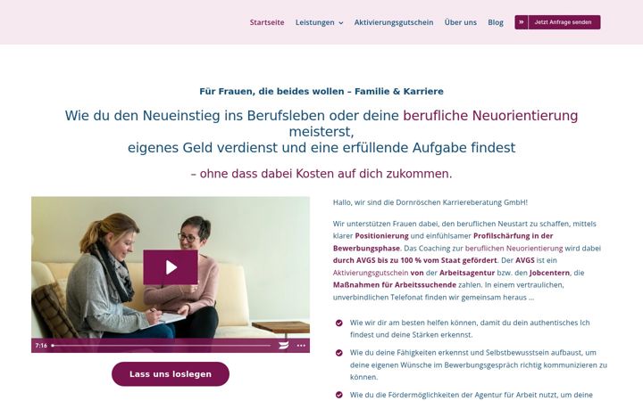 Screenshot of dornroeschen-karriere.de