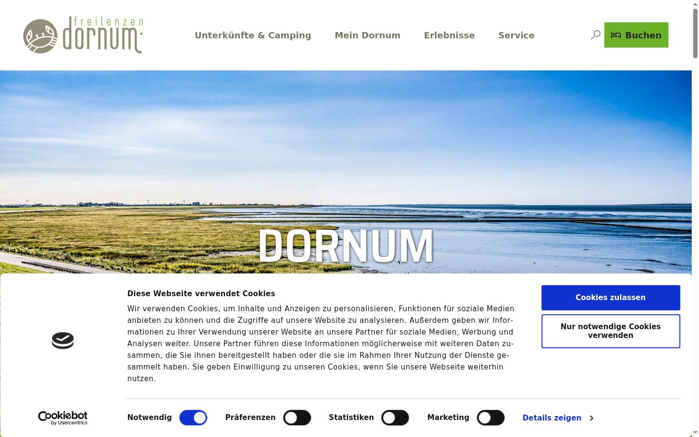 Screenshot van de toestemmingsbanner zoals getoond vóór enige interactie