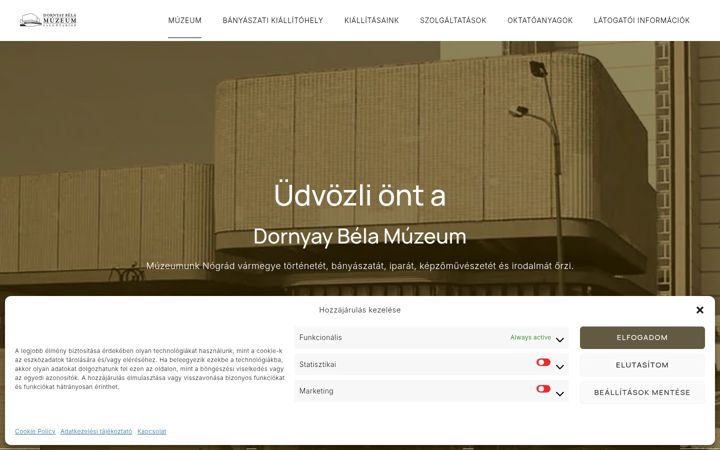 Screenshot of dornyaymuzeum.hu