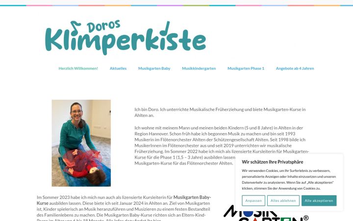 Screenshot of doros-klimperkiste.de