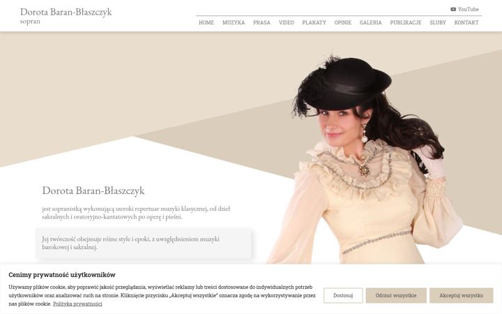 Screenshot of dorotabaran-blaszczyk.com