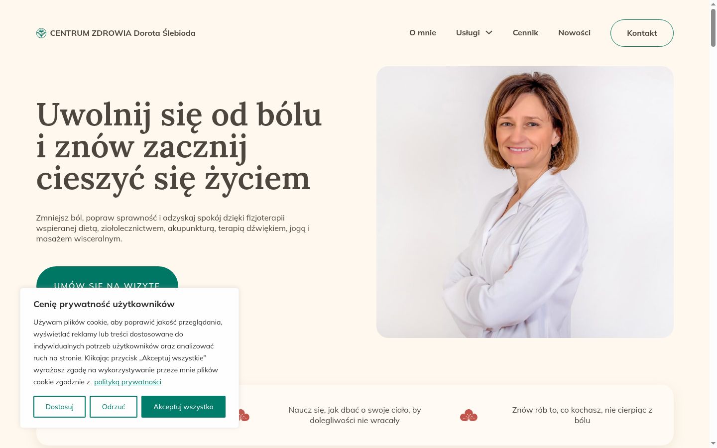 Snimka zaslona bannera za privolu prikazanog prije bilo kakve interakcije