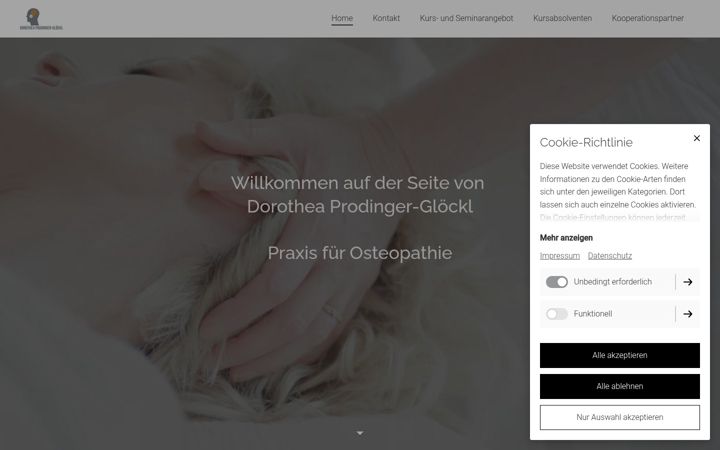 Screenshot of dorothea-prodinger-gloeckl.de