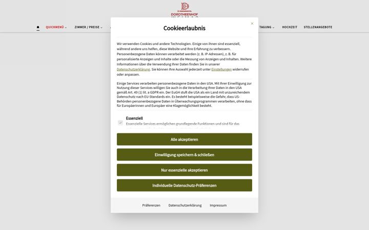 Screenshot of dorotheenhof.com