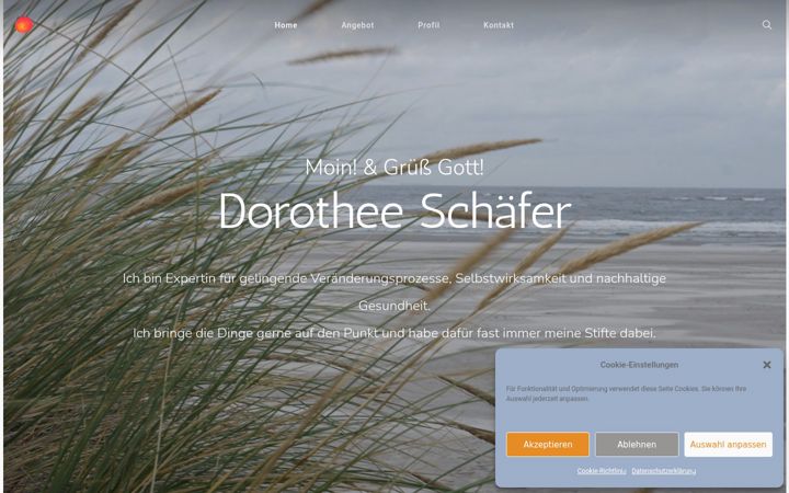 Screenshot of dorotheeschaefer.de