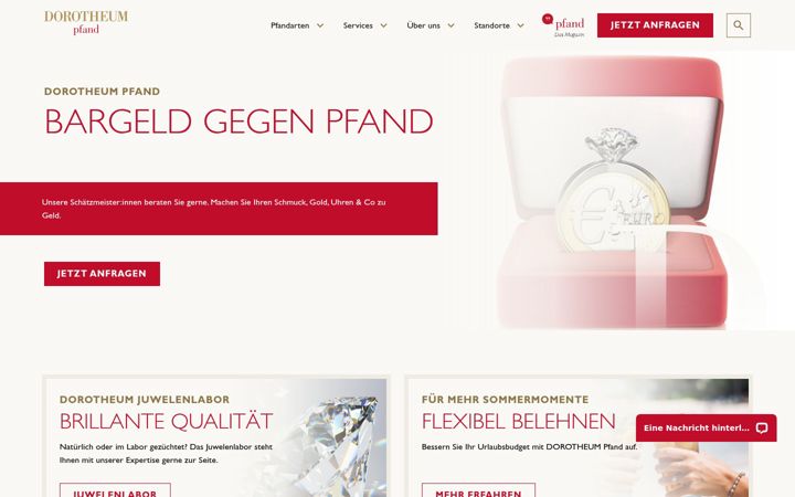Screenshot of dorotheum-pfand.com