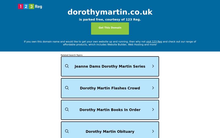 Screenshot of dorothymartin.co.uk