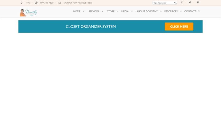 Screenshot of dorothytheorganizer.com