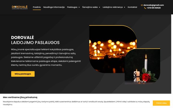 Screenshot of dorovale.lt