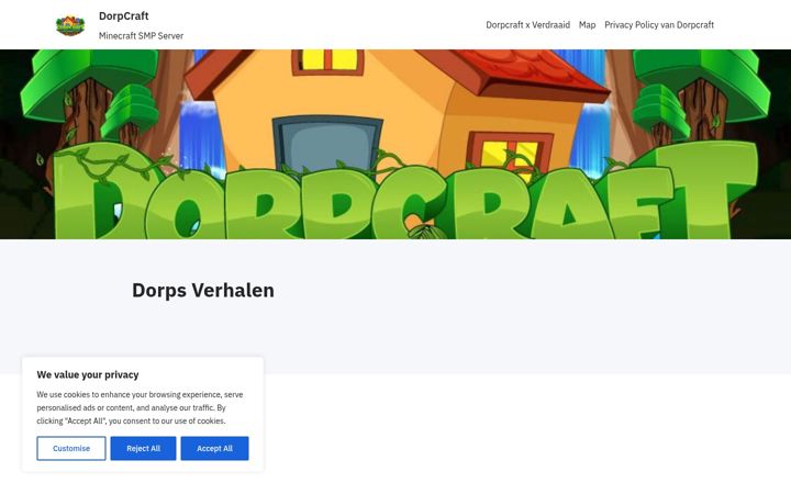 Screenshot of dorpcraft.nl