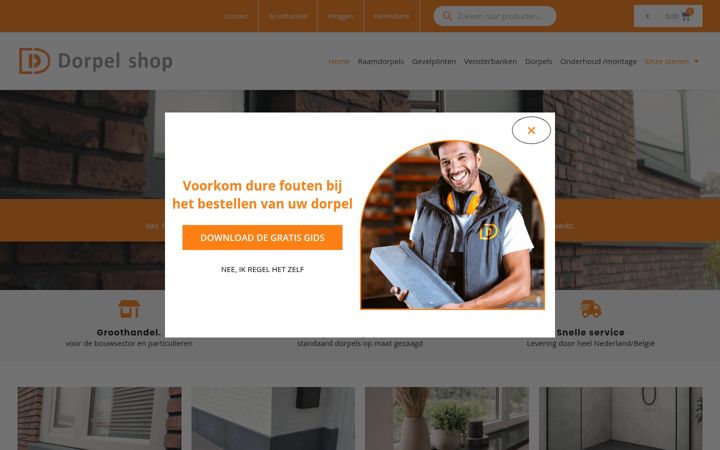 Screenshot of dorpel-shop.nl