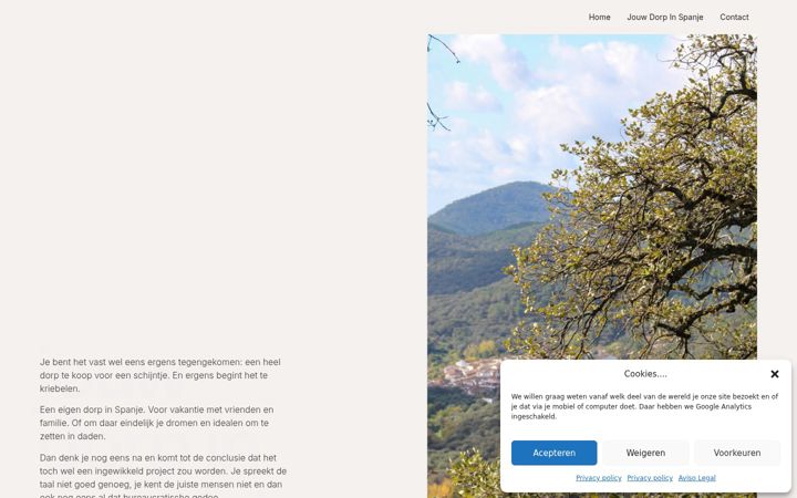 Screenshot of dorpkopeninspanje.nl