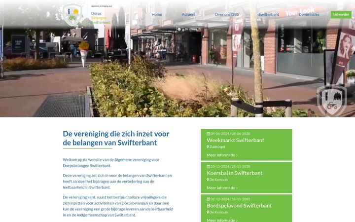 Captura de pantalla de dorpsbelangenswifterbant.nl