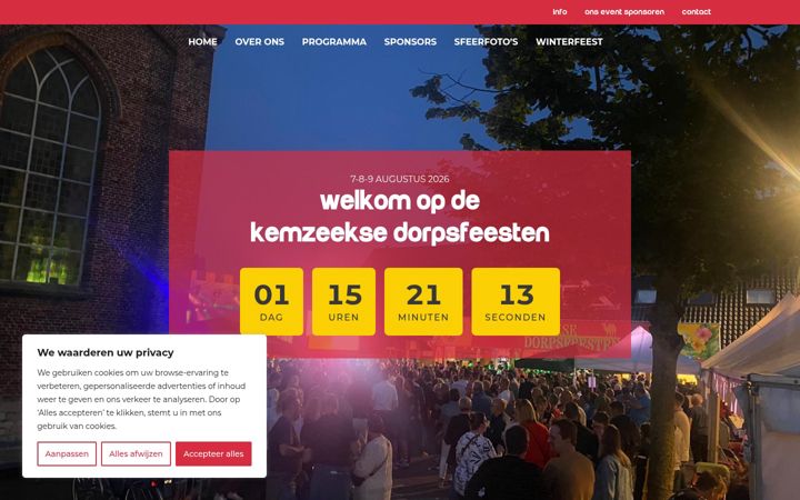 Screenshot of dorpsfeesten.com