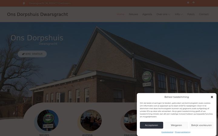 Captura de pantalla de dorpshuis-dwarsgracht.nl