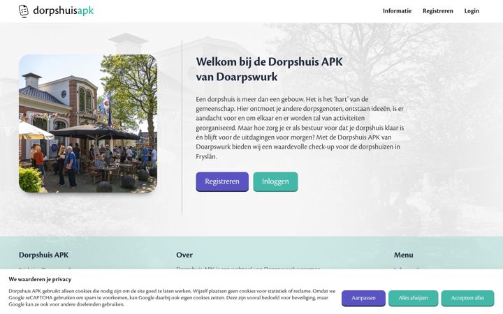 Skjámynd af dorpshuisapk.nl