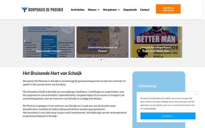 Skjámynd af dorpshuisschaijk.nl