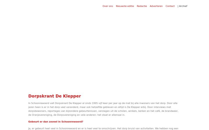 Screenshot of dorpskrantdeklepper.nl