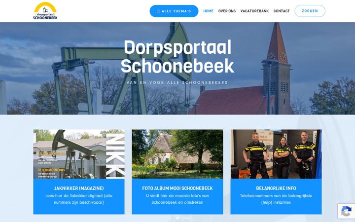 Captura de pantalla de dorpsportaalschoonebeek.nl