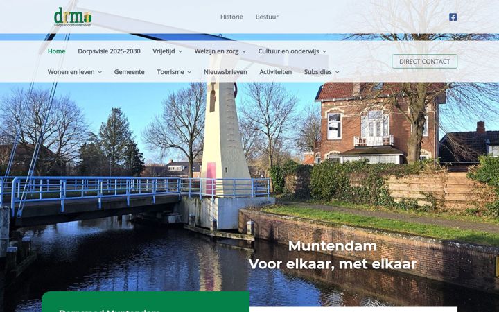 Captura de pantalla de dorpsraadmuntendam.nl