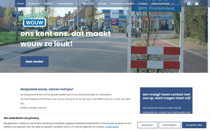 Captura de pantalla de dorpsraadwouw.nl