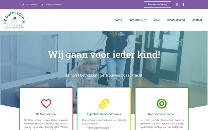 Screenshot of dorpsschool.nl