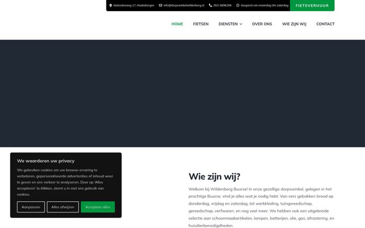Posnetek zaslona dorpswinkelwildenborg.nl