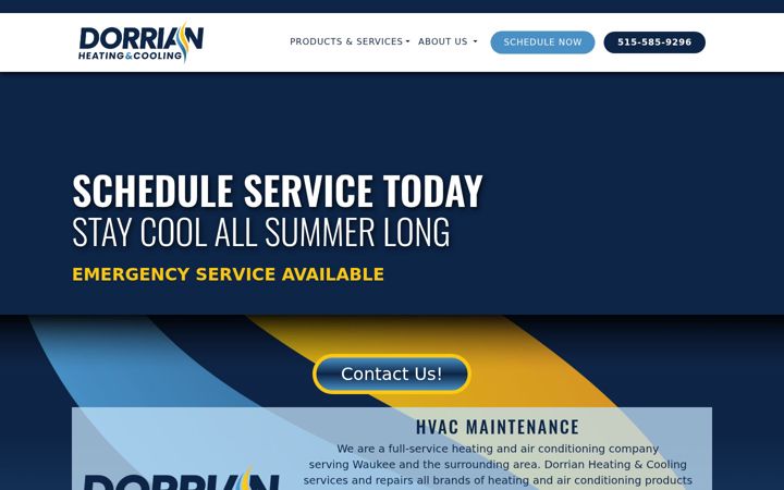 Screenshot of dorrianheating.com