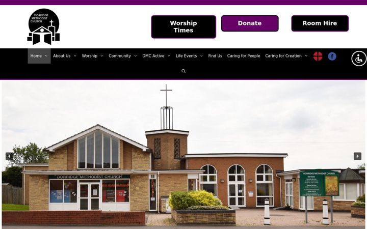 Screenshot of dorridgemethodists.org.uk
