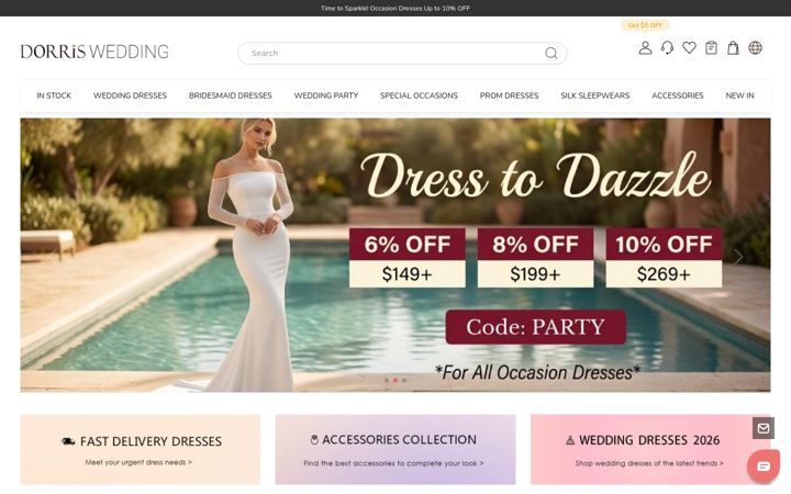 Screenshot of dorriswedding.com