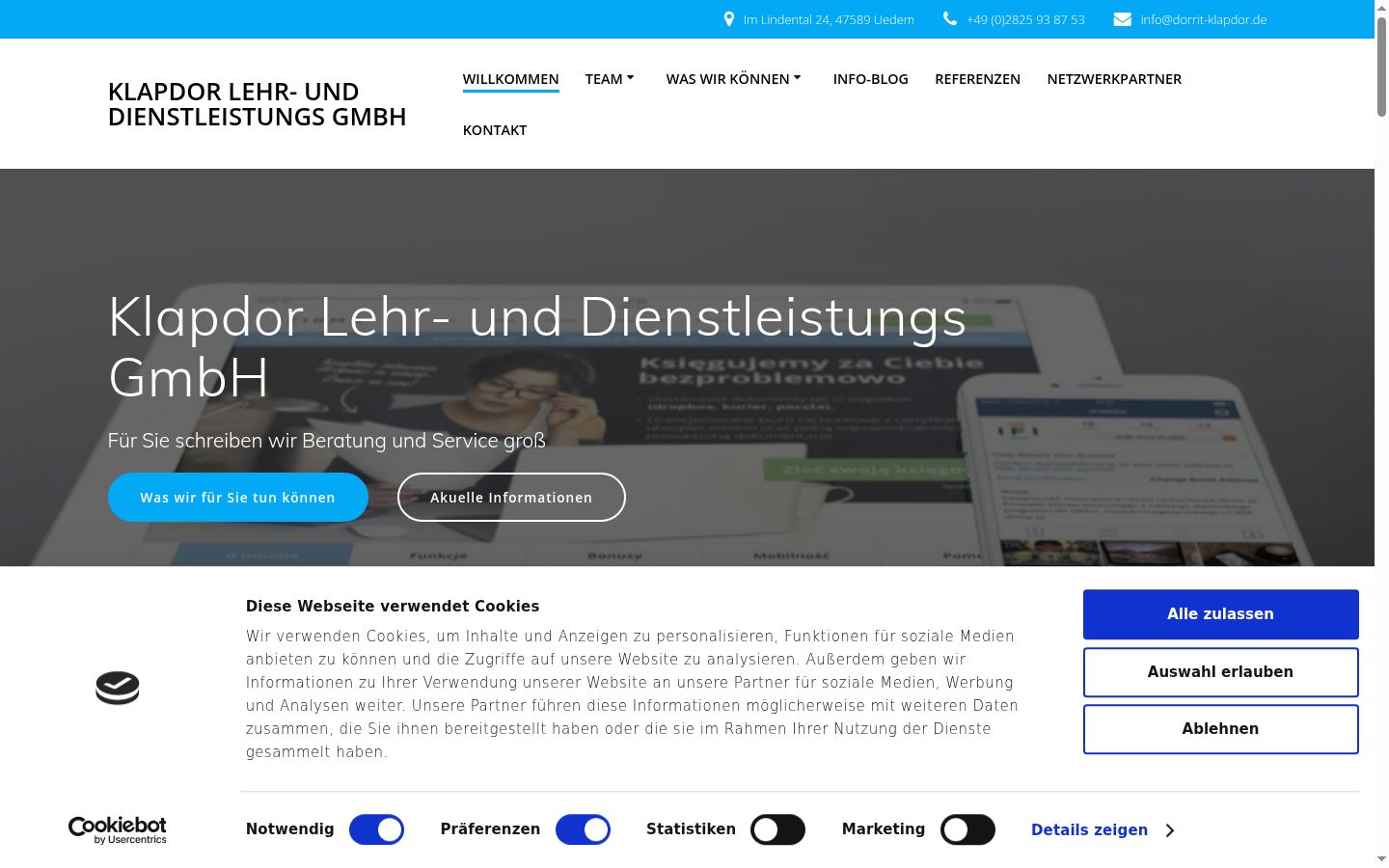 Screenshot tal-banner tal-kunsens muri qabel kwalunkwe interazzjoni