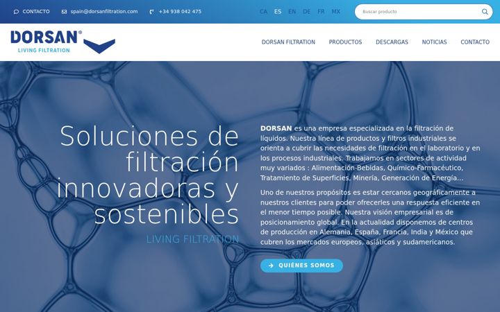 Screenshot of dorsanfiltration.com