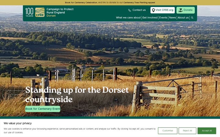 Screenshot ta' dorset-cpre.org.uk