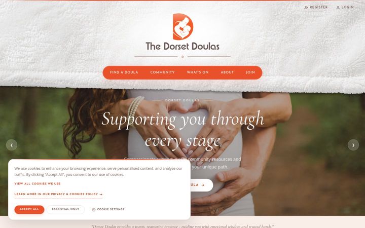 Screenshot ta' dorset-doulas.co.uk