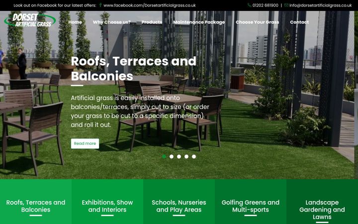 Screenshot of dorsetartificialgrass.co.uk